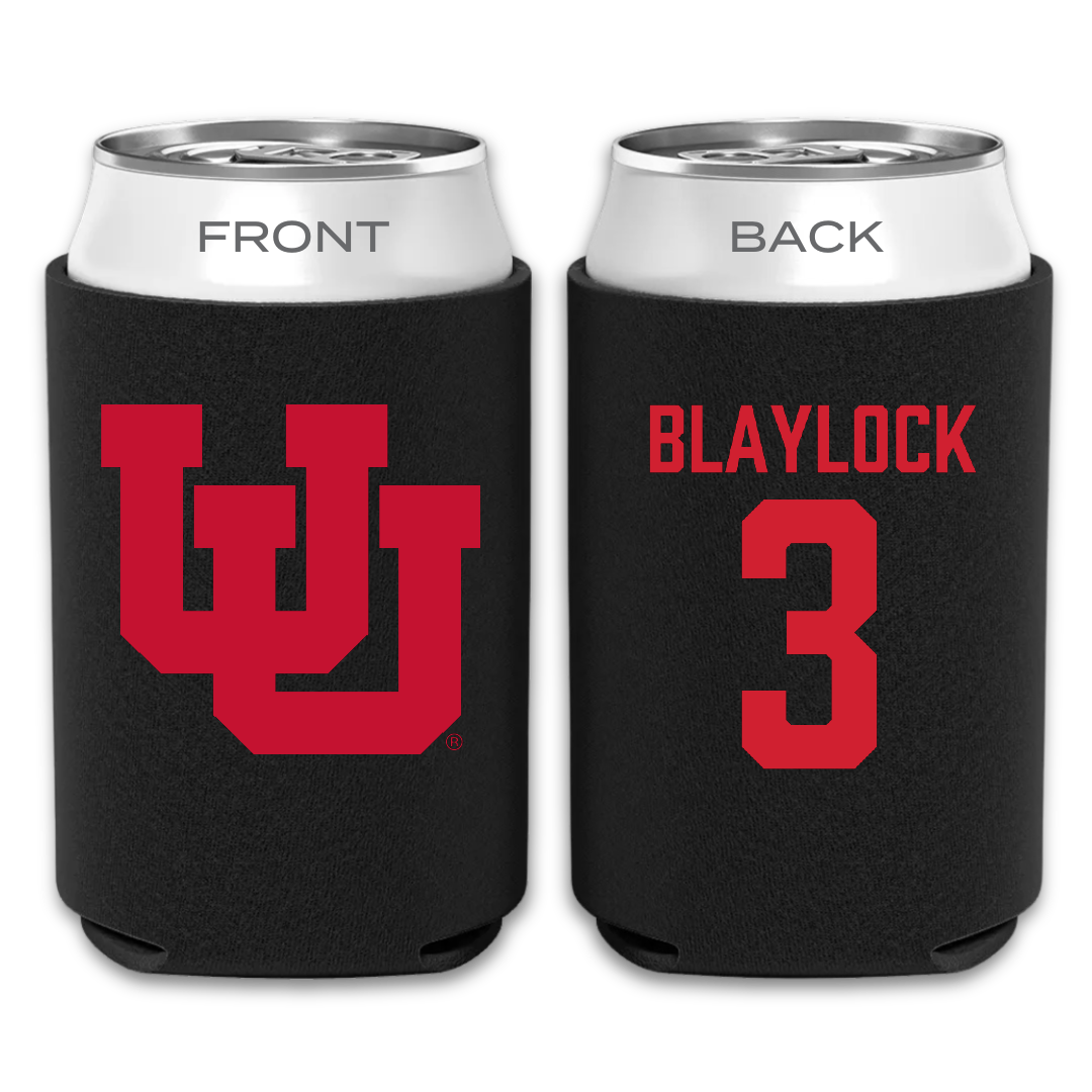 University of Utah Soccer Black Can Cooler - #3 Brooklyn Blaylock