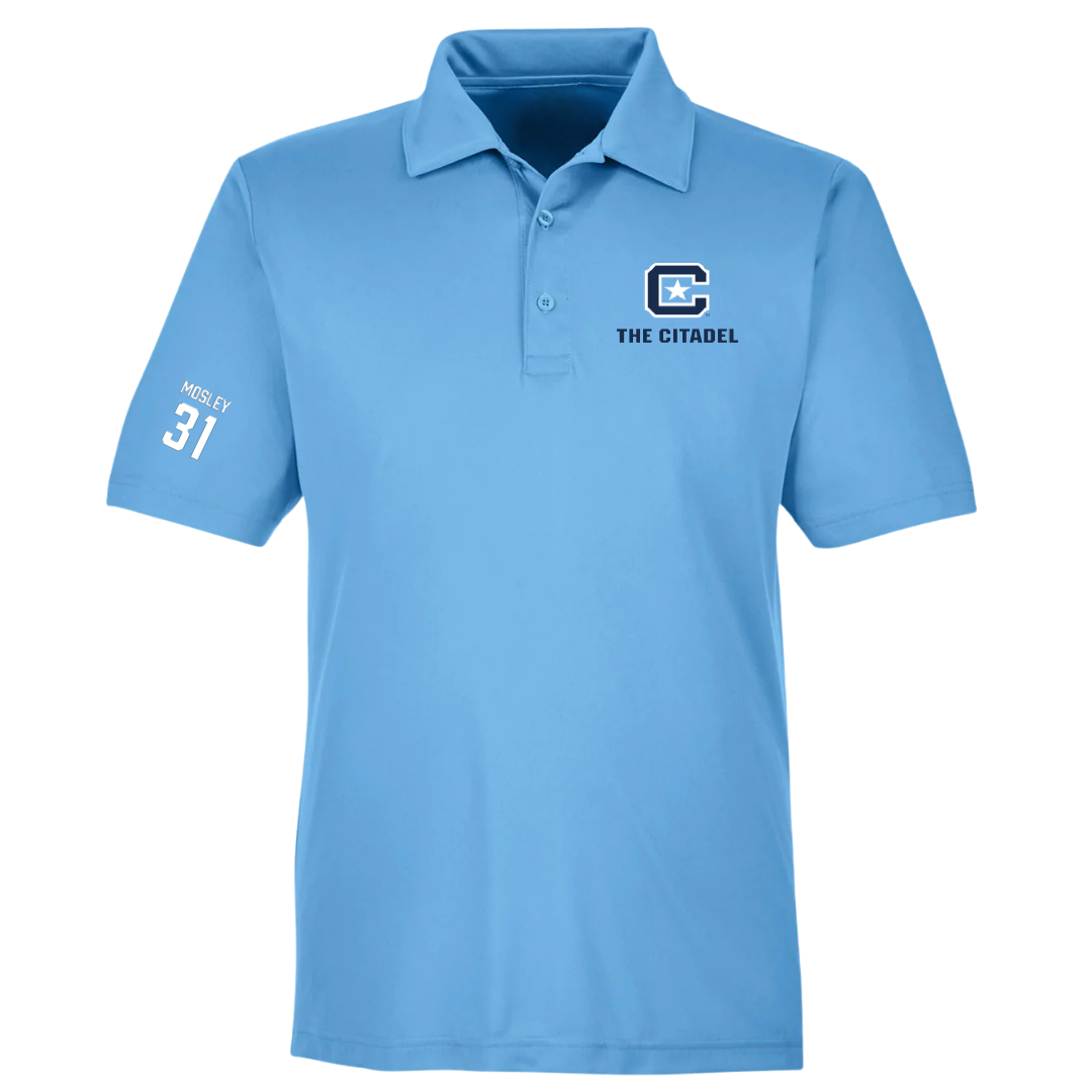 The Citadel Football Light Blue Polo - #31 Jhari Mosley