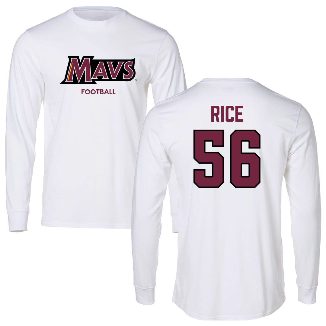Colorado Mesa University Football White Long Sleeve - #56 Max Rice