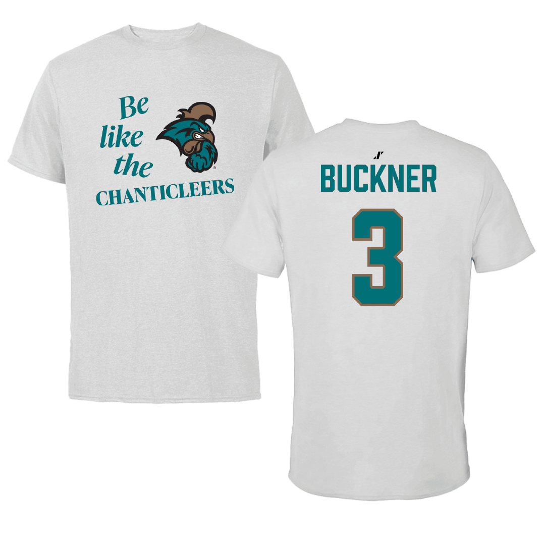 Coastal Carolina University Baseball Light Gray Be Like Us Tee - #3 Lukas Buckner