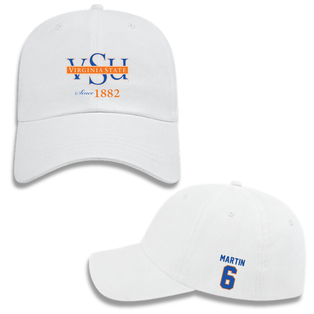 Virginia State University Soccer (W) White Hat - #6 Alana Martin