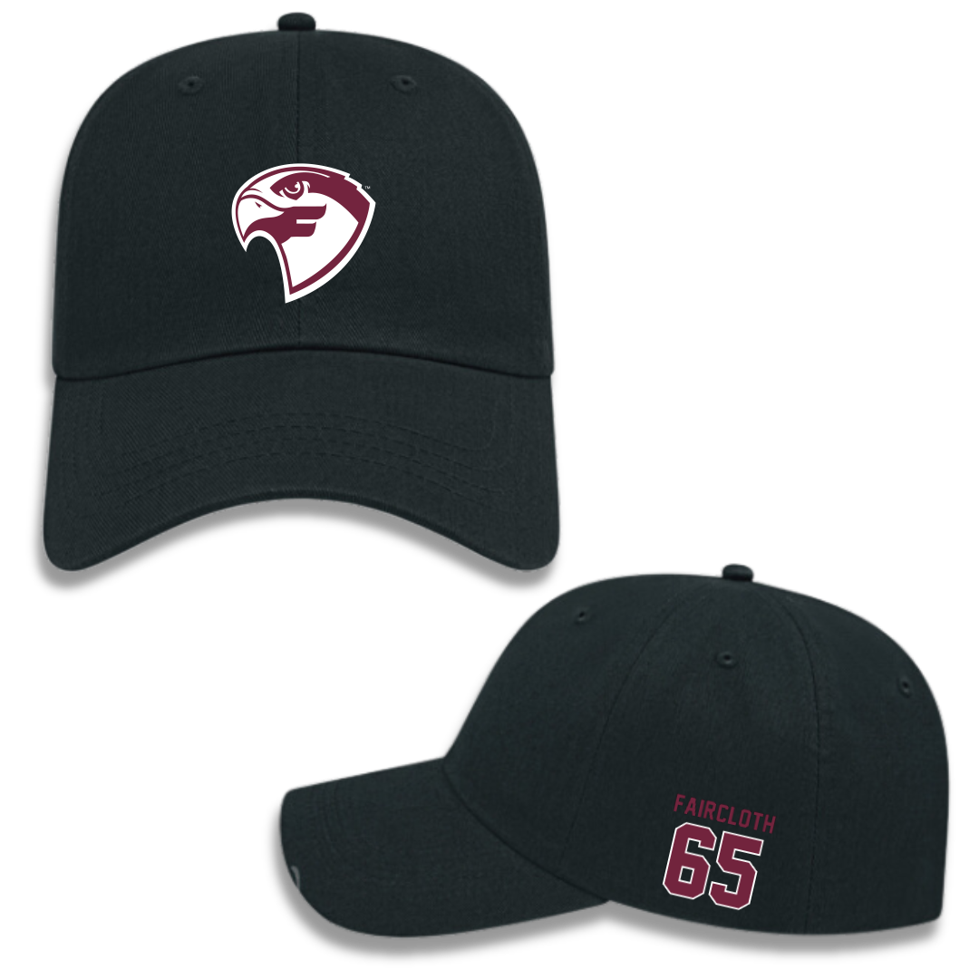 Fairmont State University Football Black Hat - #65 Eli Faircloth