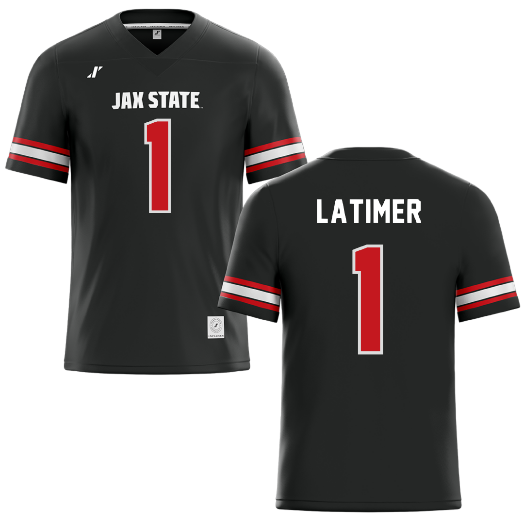 Jacksonville State University Black Football Jersey - #1 Geimere Latimer