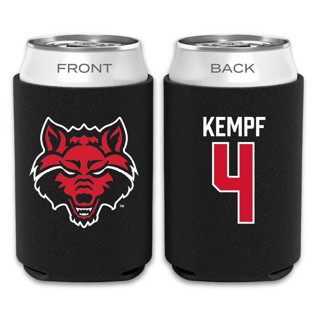 Arkansas State University Soccer Black Can Cooler - #4 Zoie Kempf