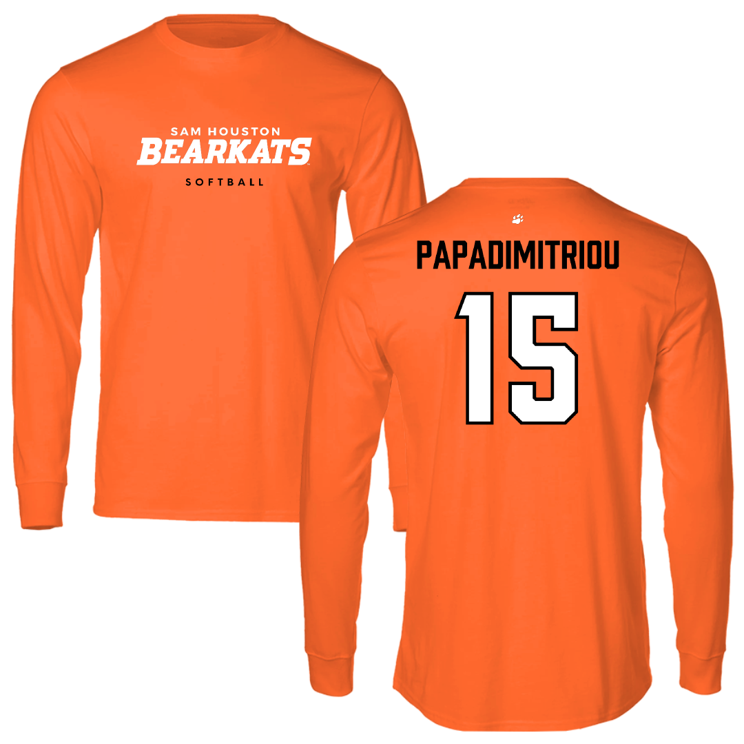 Sam Houston State University Softball Orange Long Sleeve - #15 Abbey Papadimitriou