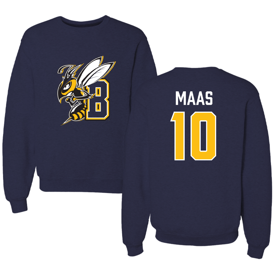 Montana State University Billings Soccer Navy Crewneck - #10 Jamie Maas