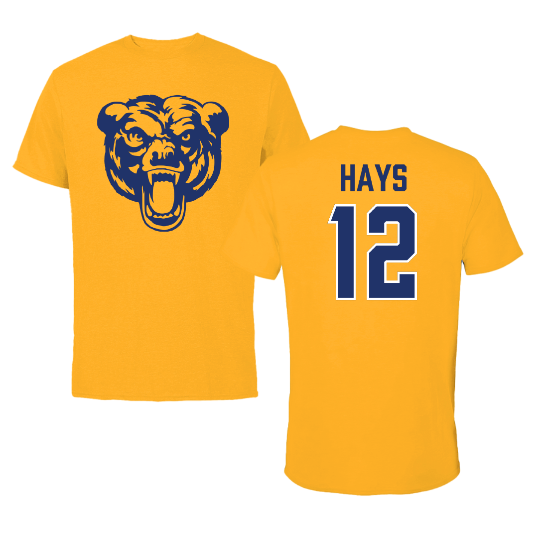 Carolina University Softball Gold Performance Tee - #12 Cameryn Hays