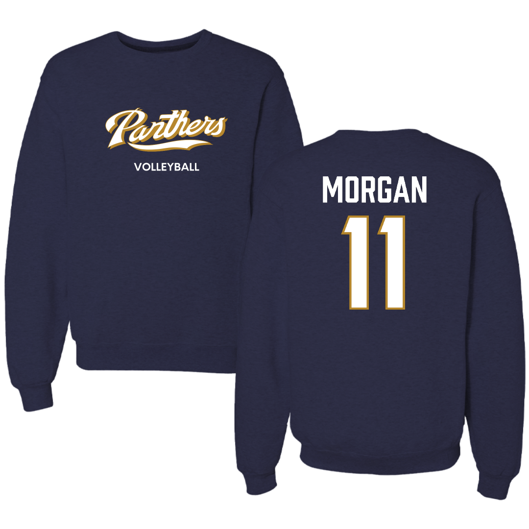 Florida International University Volleyball (W) Navy Panthers Crewneck - #11 Madison Morgan