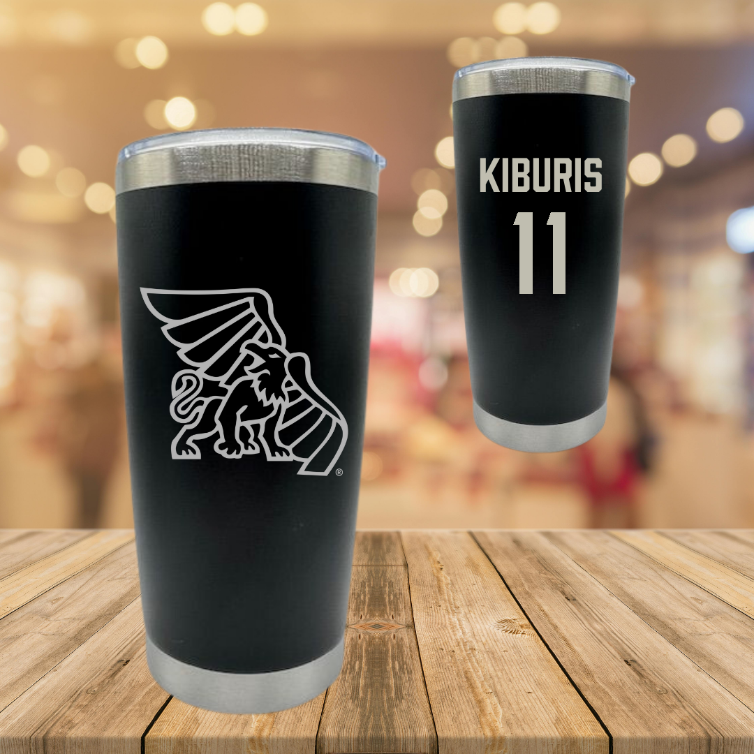 Missouri Western State University Basketball (M) Black Stainless Steel Tumbler - #11 William Kiburis