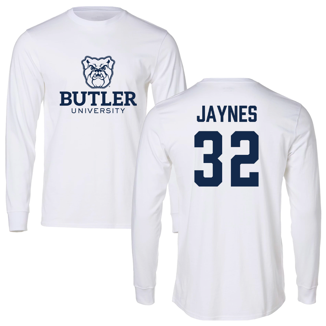 Butler University Basketball White Long Sleeve - #32 Sydney Jaynes