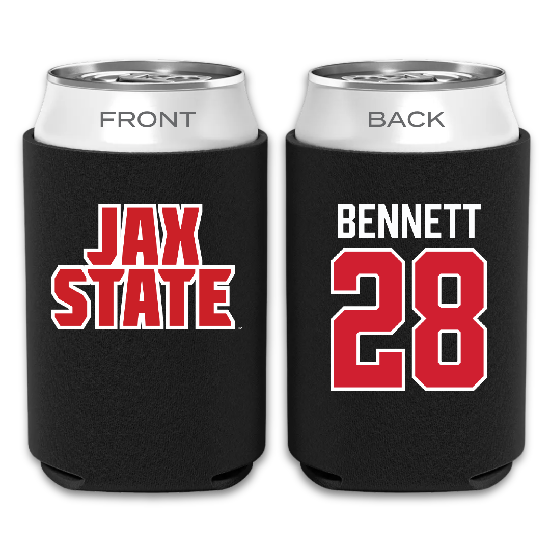 Jacksonville State University Football Black Can Cooler - #28 Reggion Bennett