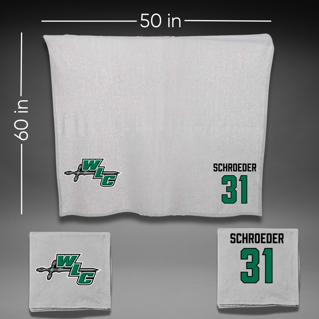 Wisconsin Lutheran College Soccer Gray Blanket - #31 Sam Schroeder