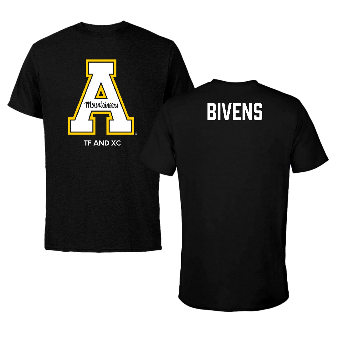 Appalachian State University TF and XC Black Performance Tee - Garrett Bivens
