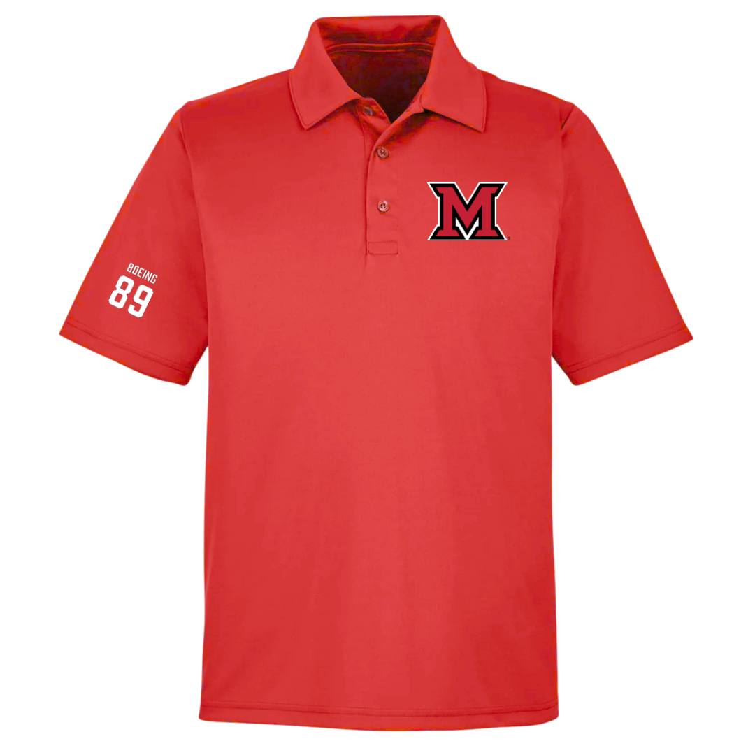 Miami University (Ohio) Football Red Polo - #89 Brayden Boeing