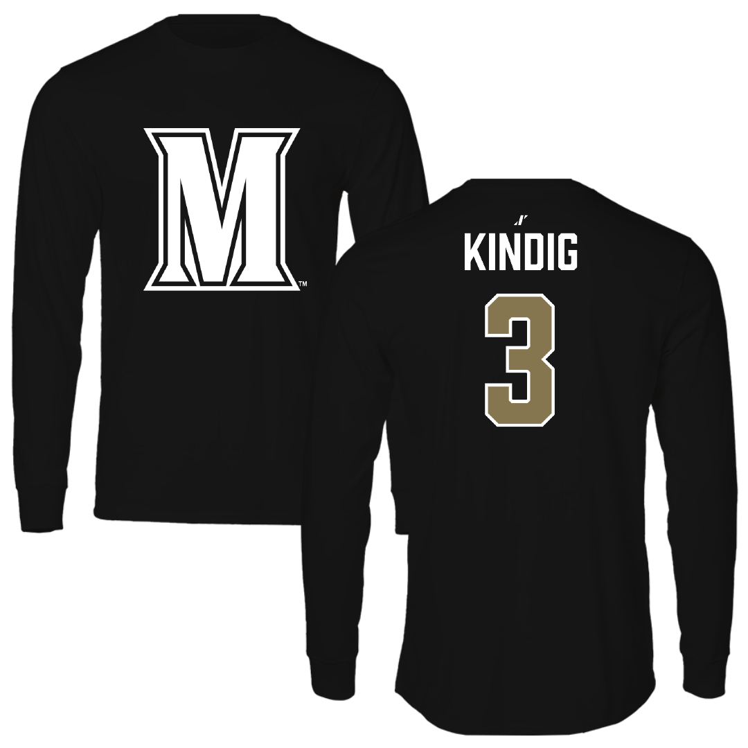 Mount St. Mary's University Rugby (W) Black Performance Long Sleeve - #3 Brielle Kindig