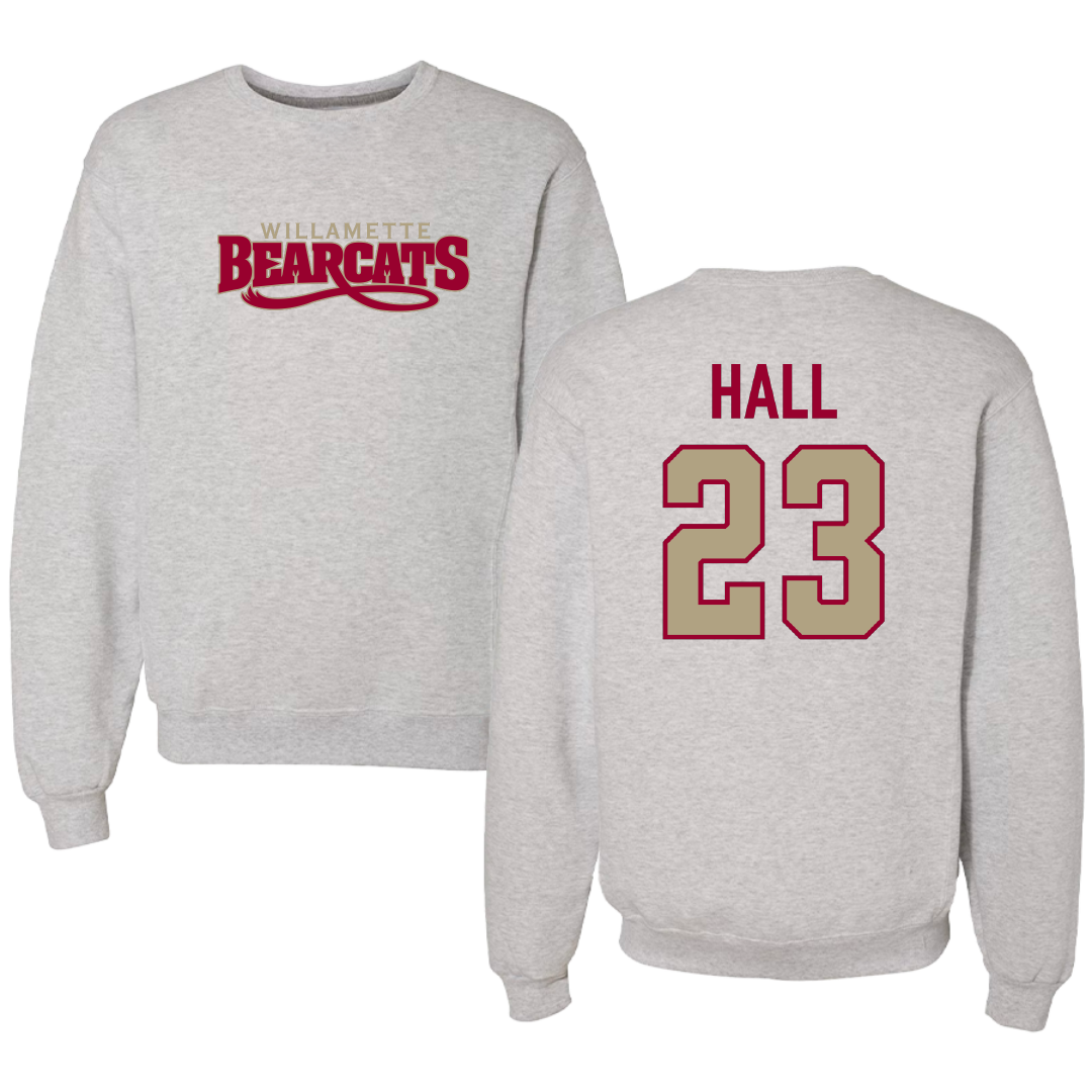 Willamette University Basketball (M) Gray Crewneck - #23 Gavin Hall