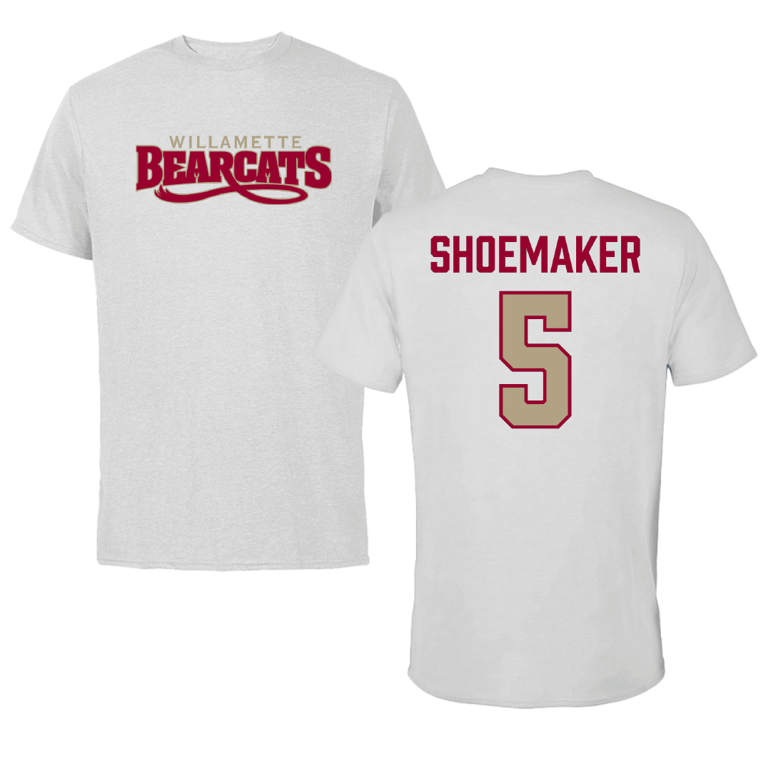 Willamette University Basketball Light Gray Tee - #5 Syd Shoemaker