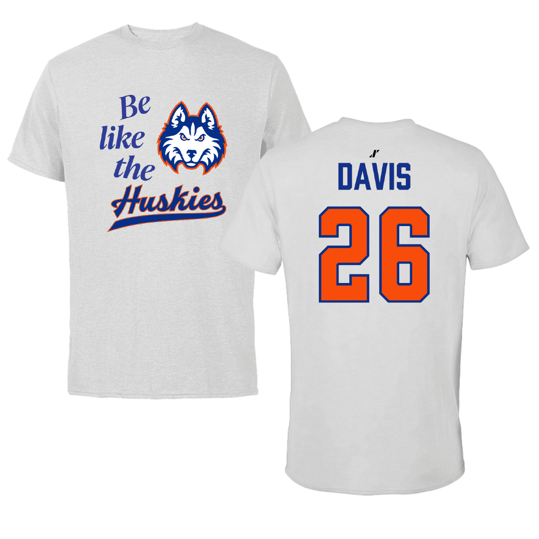 Houston Christian University Baseball Light Gray Be Like Us Tee - #26 Chase Davis