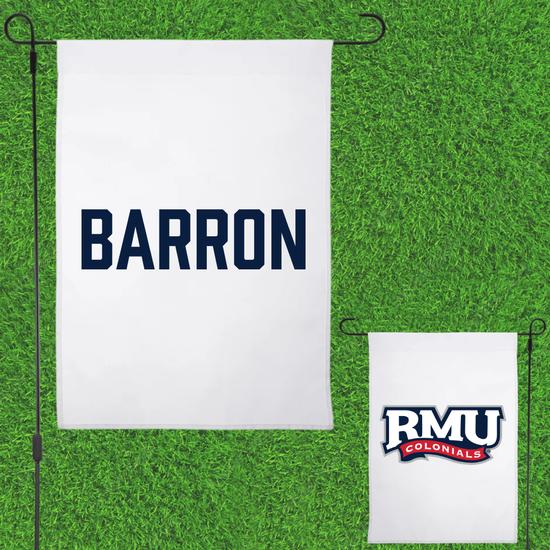 Robert Morris University TF and XC White Garden Flag - Seth Barron