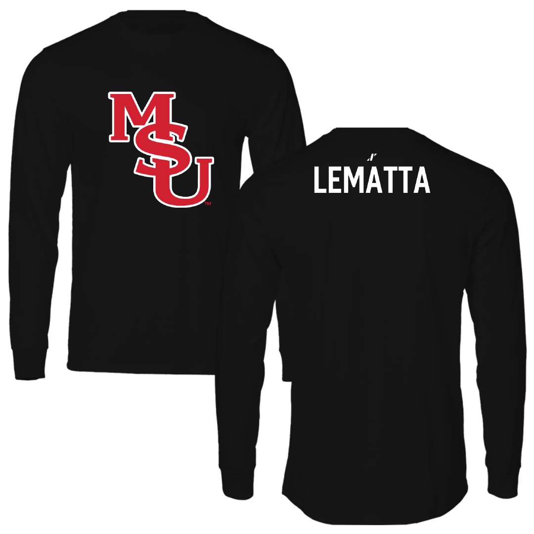 Minot State University Wrestling Black Performance Long Sleeve - Haleigh Lematta