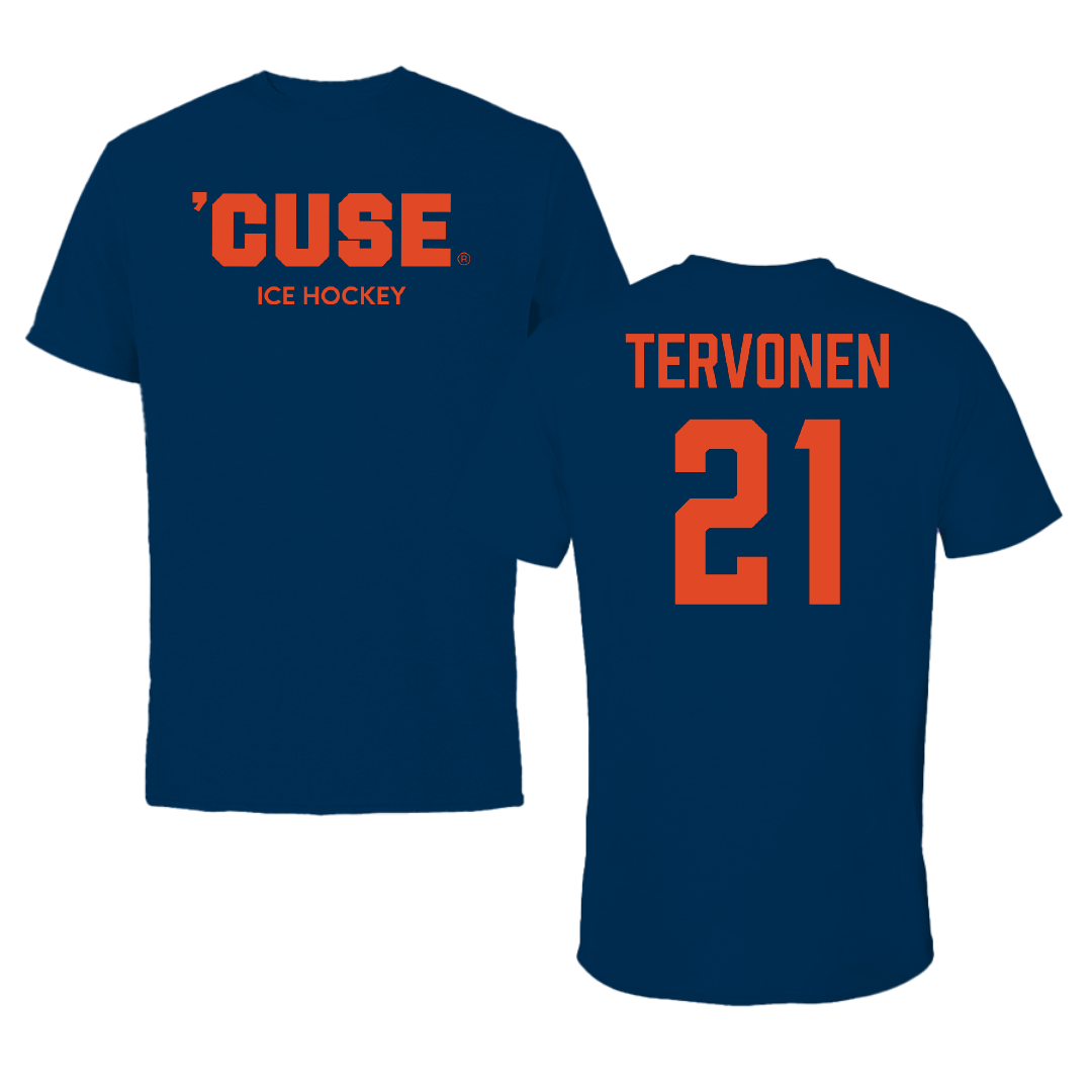 Syracuse University Ice Hockey (W) Navy Tee - #21 Nea Tervonen