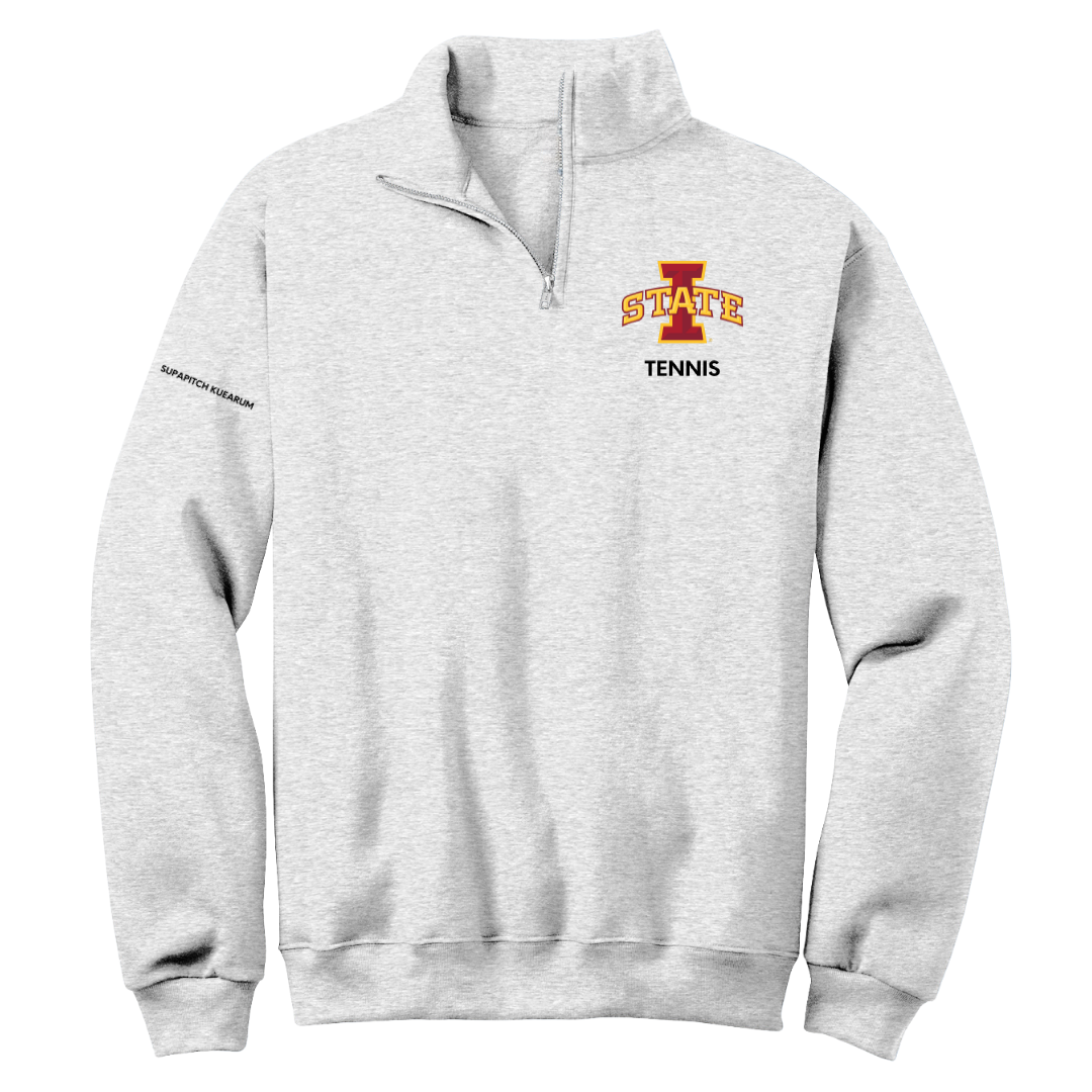 Iowa State University Tennis (W) Light Gray Quarter-Zip - Anna Supapitch Kuearum