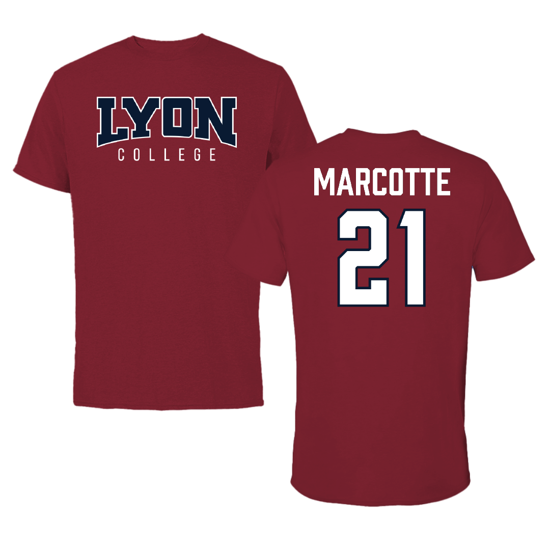 Lyon College Baseball Cardinal Tee - #21 Eli Marcotte