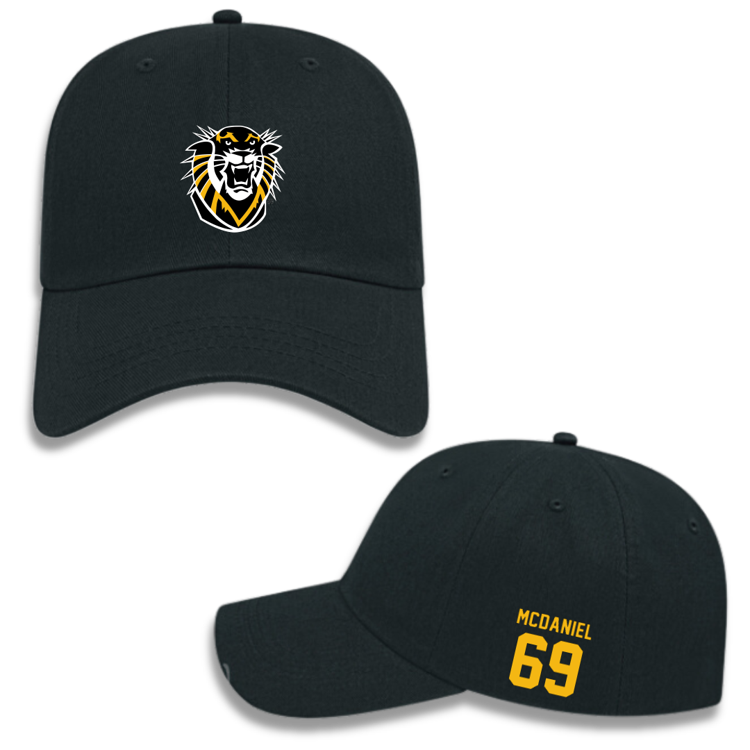 Fort Hays State University Football Black Hat - #69 Braxton McDaniel