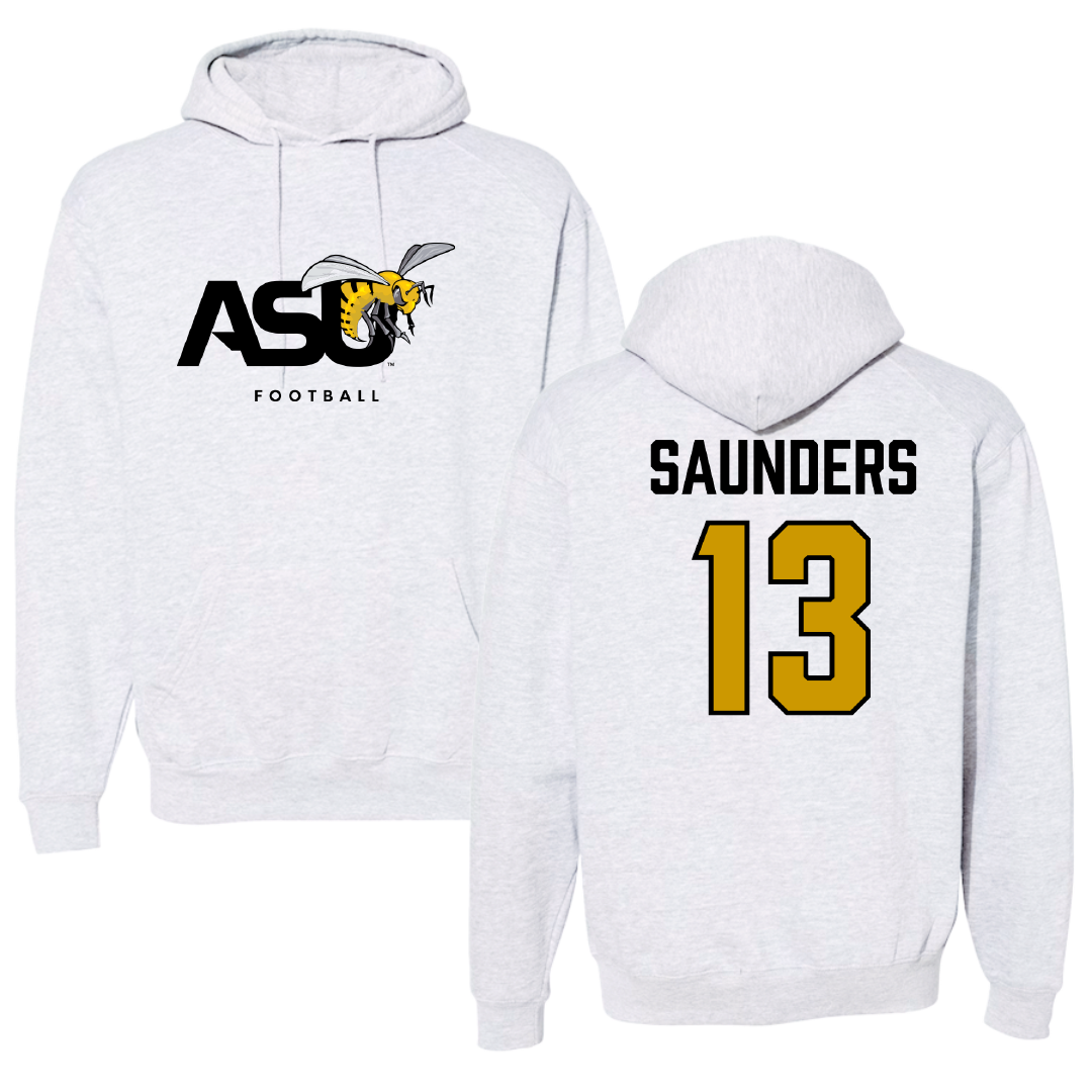 Alabama State University Football Gray Hoodie - #13 Tyree Saunders