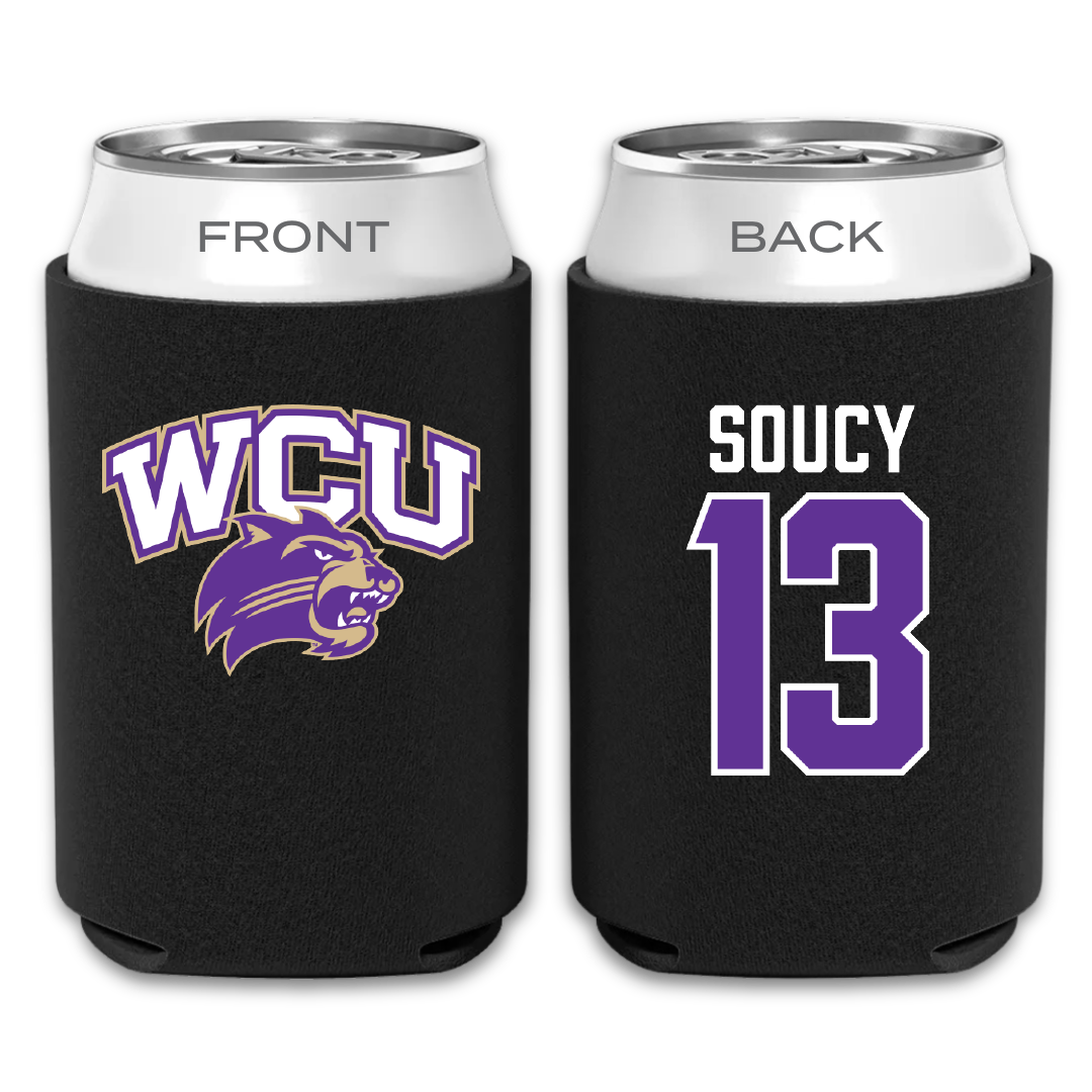 Western Carolina University Soccer Black Can Cooler - #13 Emma Soucy