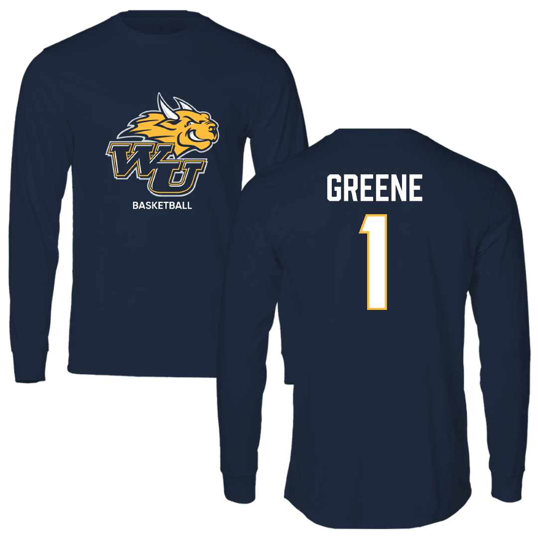 Webster University Basketball (W) Navy Long Sleeve - #1 Havyn Greene