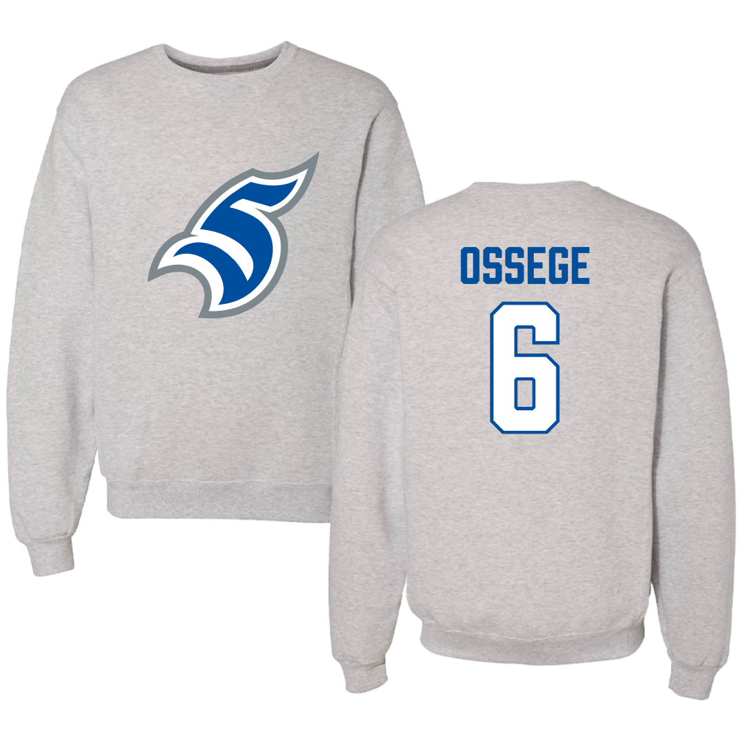 Thomas More University Volleyball Gray Crewneck - #6 Rachel Ossege