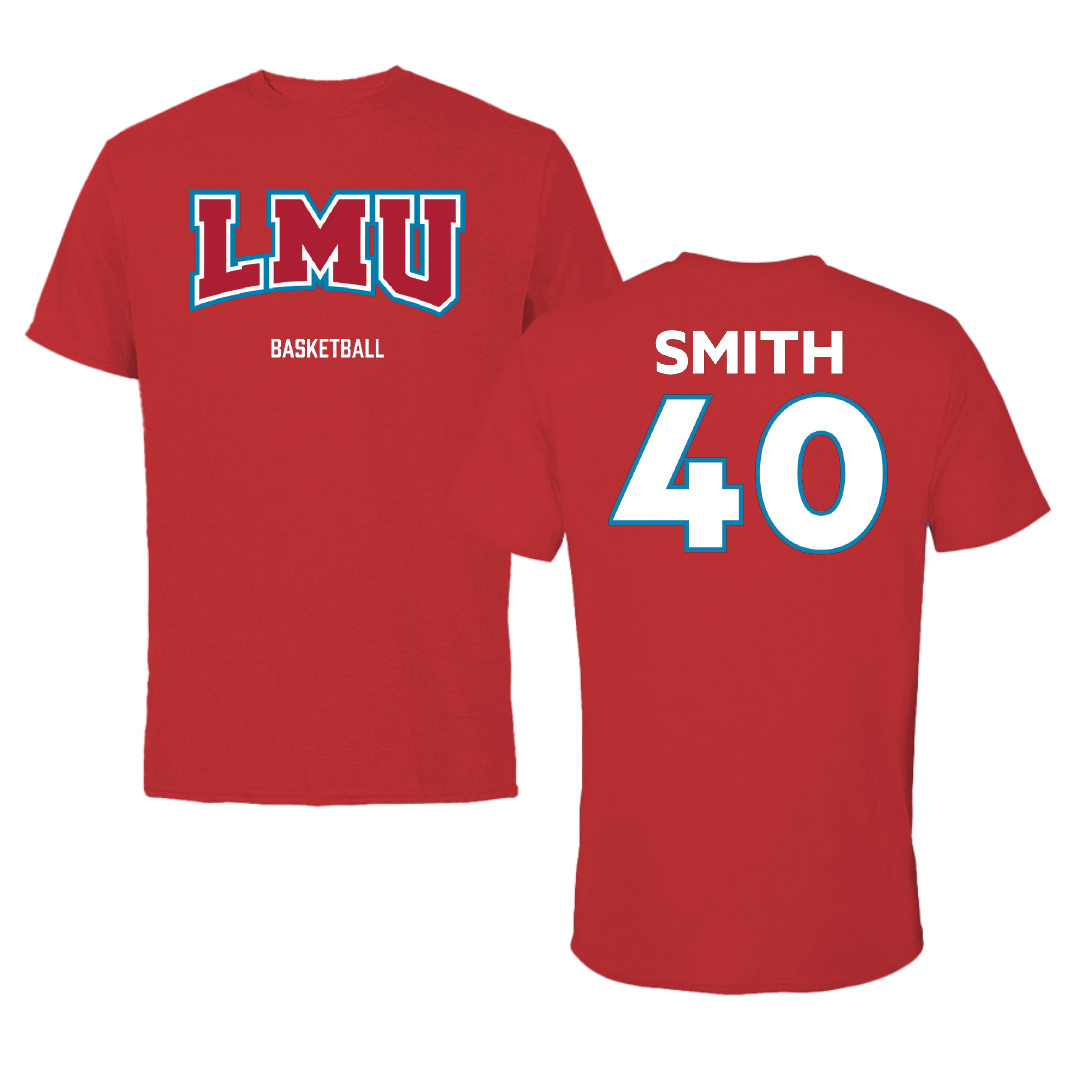 Loyola Marymount University Basketball (M) Red Tee - #40 Cooper Smith