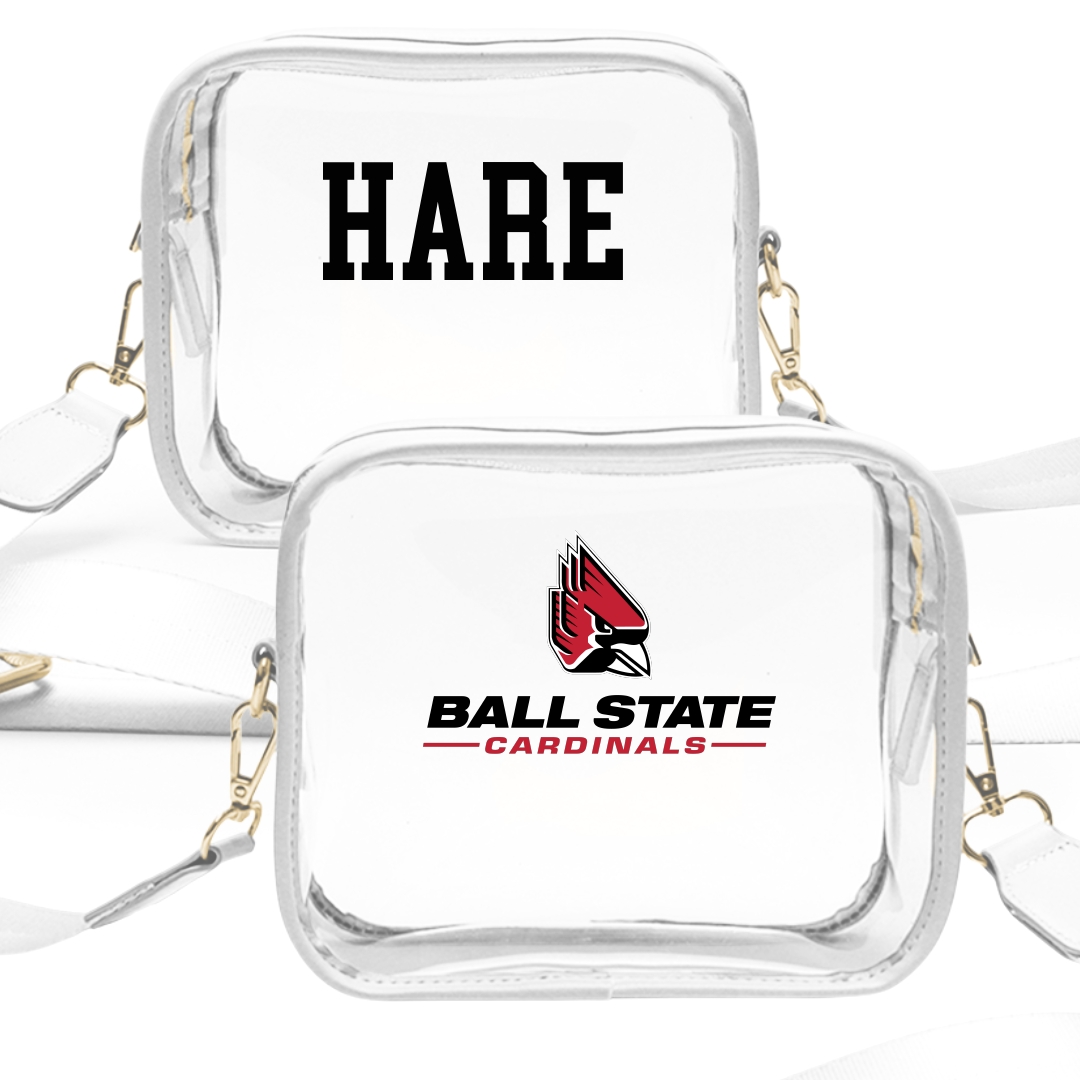 Ball State University Golf (M) White Clear Stadium Bag - Gavin Hare