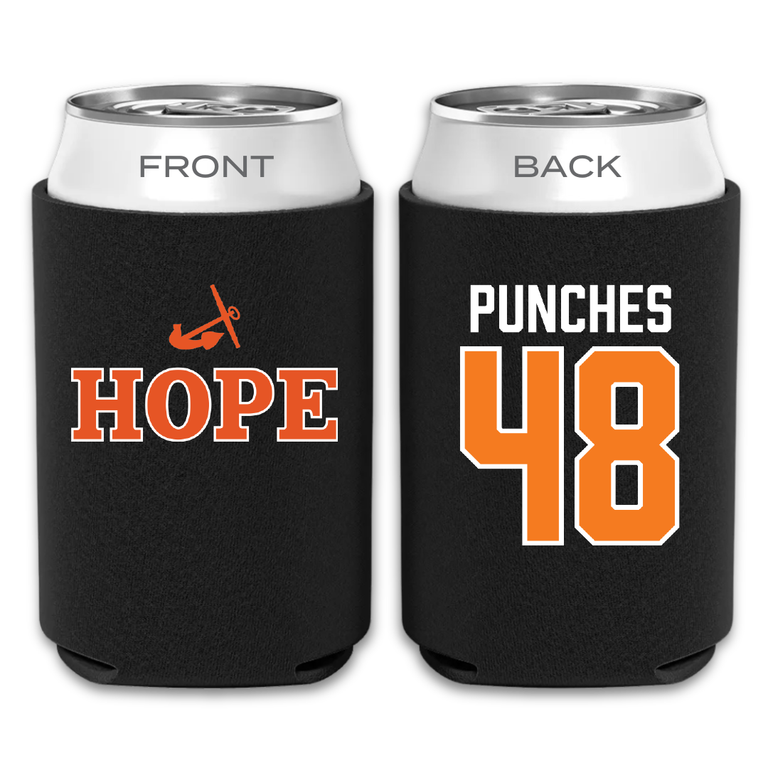 Hope College Football Black Can Cooler - #48 Jake Punches