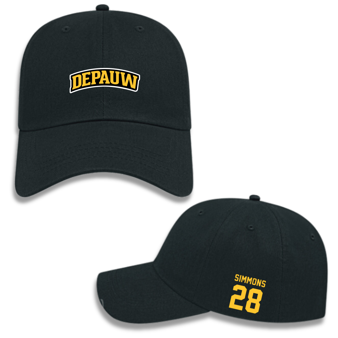 DePauw University Football Black Hat - #28 Deacon Simmons