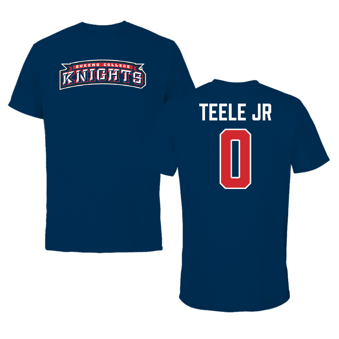 Queens College (New York) Basketball (M) Navy Performance Tee - #0 David Teele Jr
