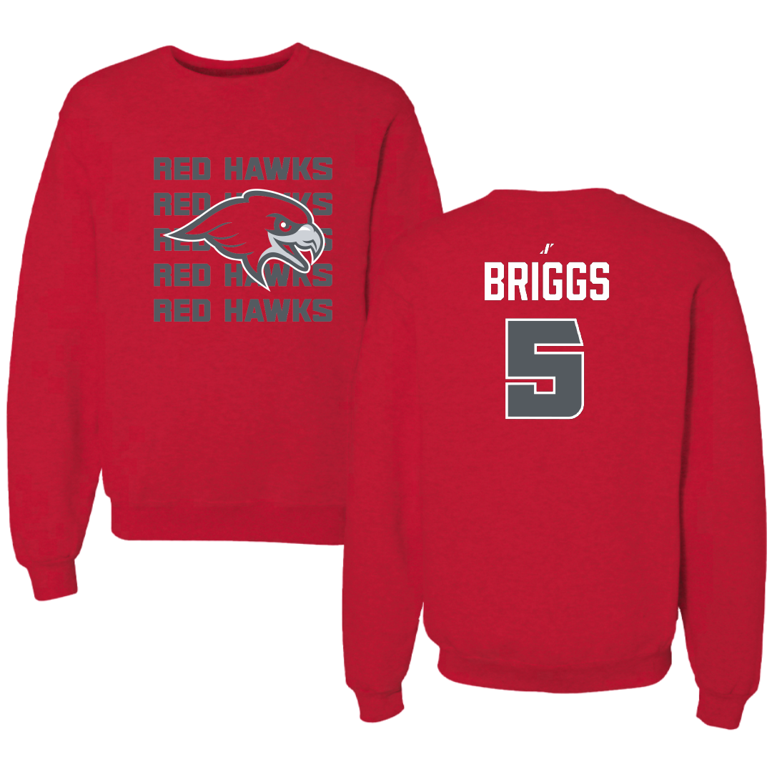 Montclair State University Baseball Red General Crewneck - #5 Dylan Briggs