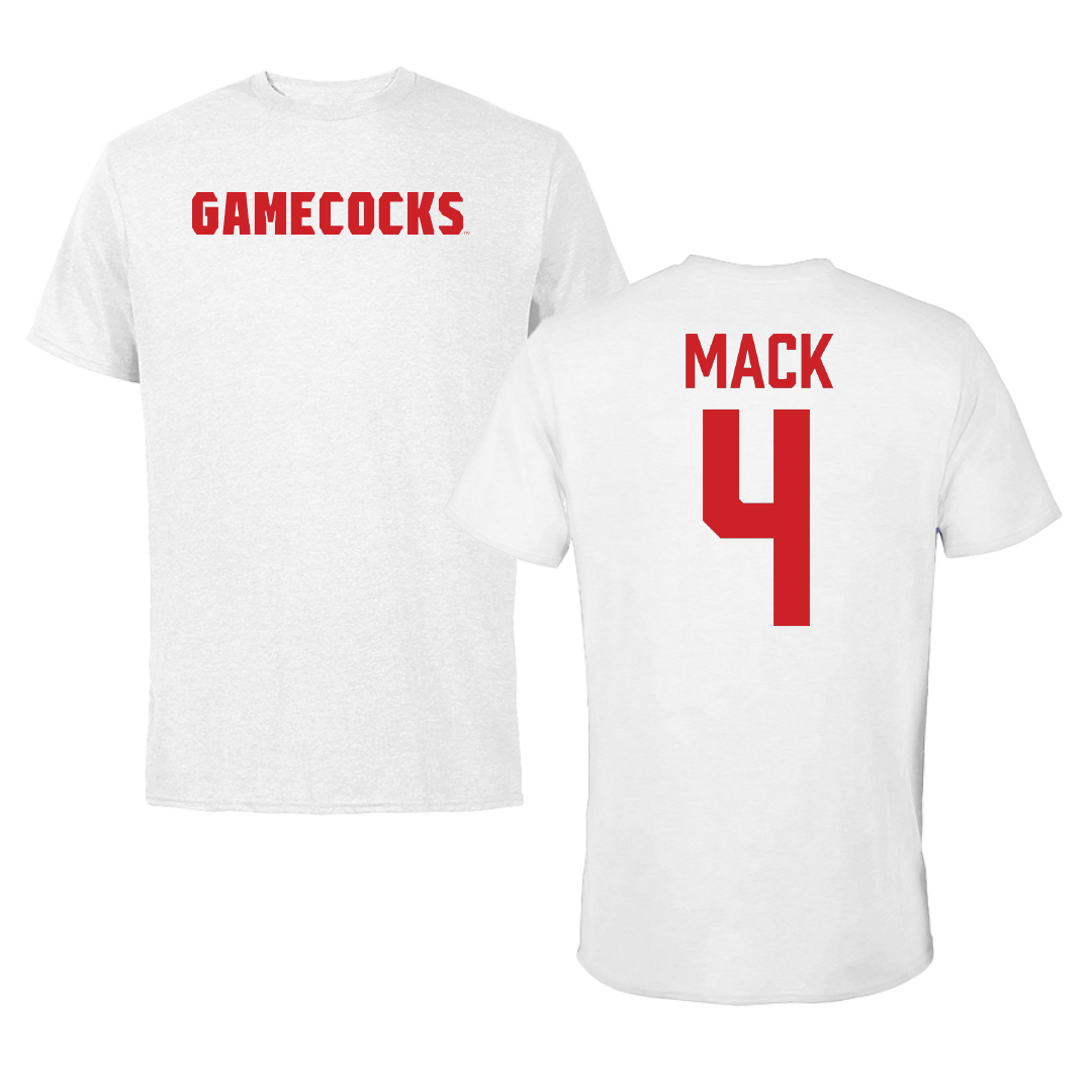 Jacksonville State University Football White Tee - #4 Jabari Mack