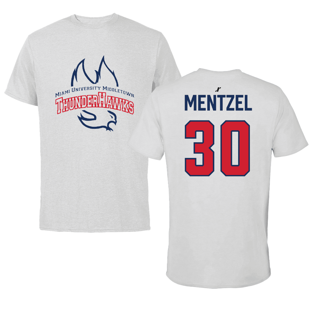 Miami University Middletown Baseball Light Gray Performance Tee - #30 David Mentzel