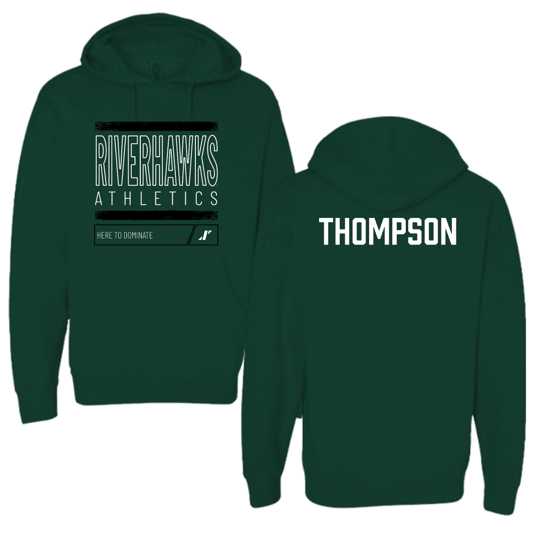 Northeastern State University Baseball Forest Green Dominate Hoodie - Thairenn Thompson