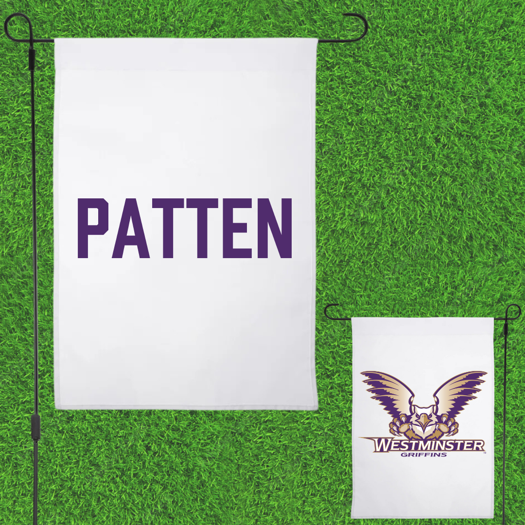 Westminster University (Utah) TF and XC White Garden Flag - Orion Patten