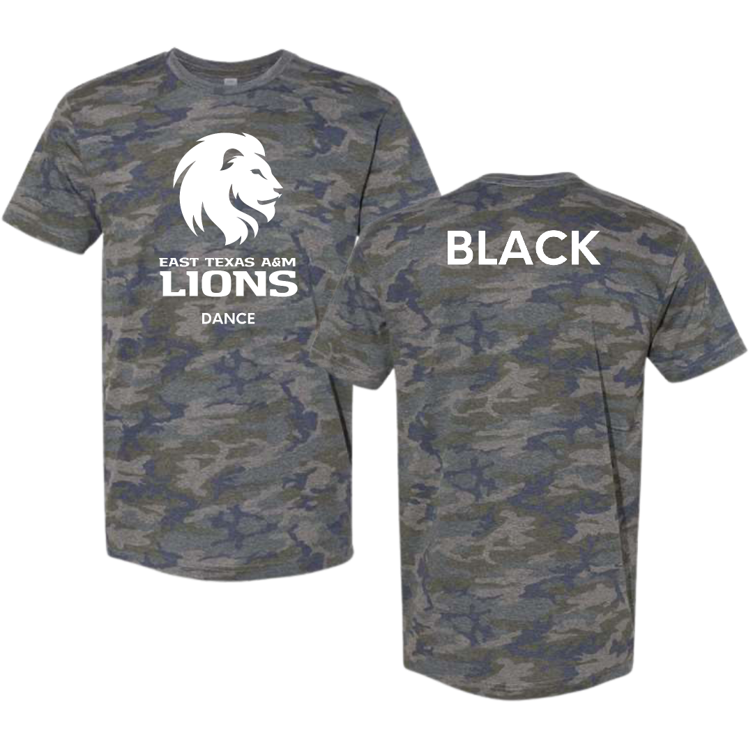East Texas A&M University Dance Vintage Camo Tee - Emma Black