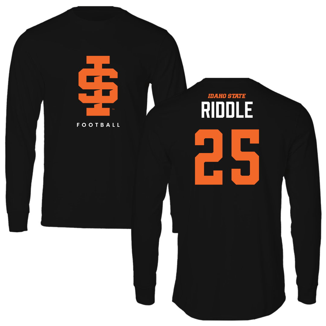 Idaho State University Football Black Long Sleeve - #25 Jackson Riddle