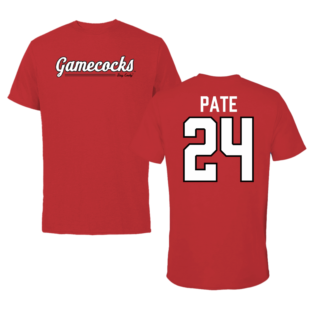 Jacksonville State University Softball Red General Performance Tee - #24 Ella Pate