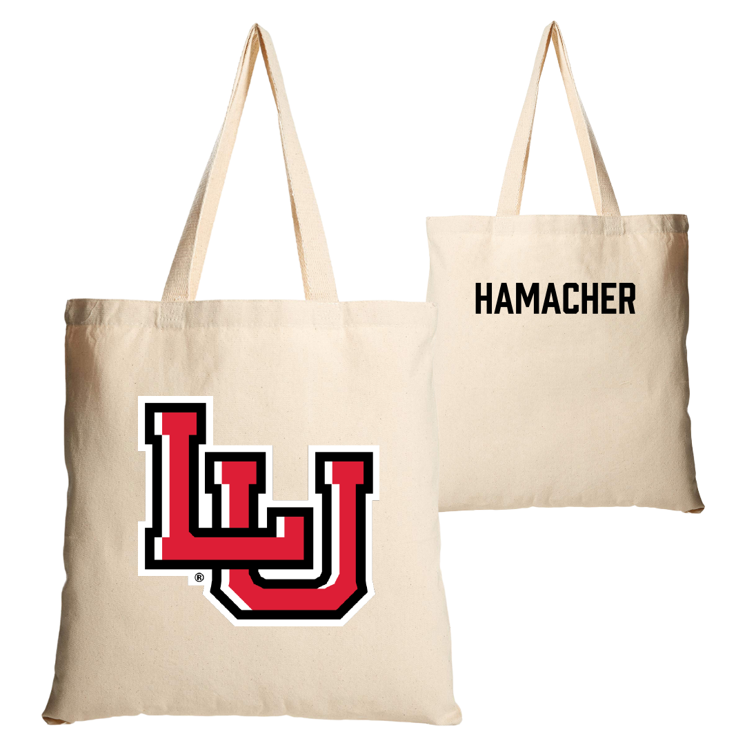 Lamar University Tennis Tan Canvas Tote Bag - Lukas Hamacher