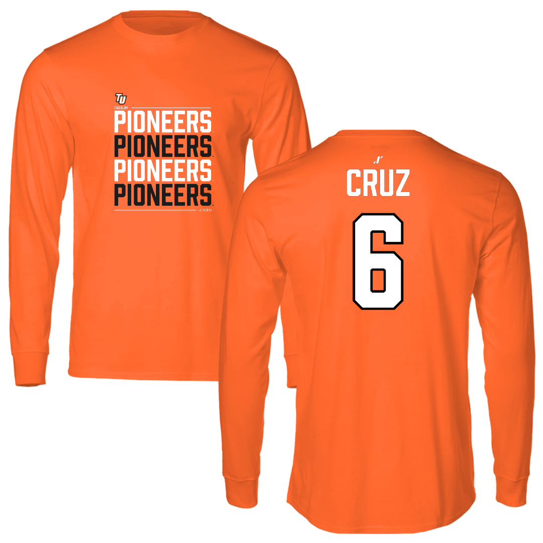 Tusculum University Softball Orange General Long Sleeve - #6 Abby Cruz