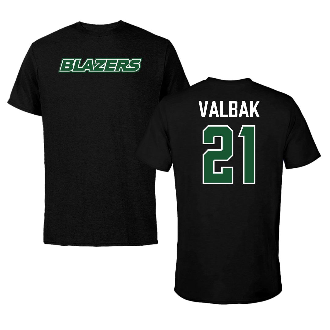 University of Alabama at Birmingham Softball Black Performance Tee - #21 Olivia Valbak