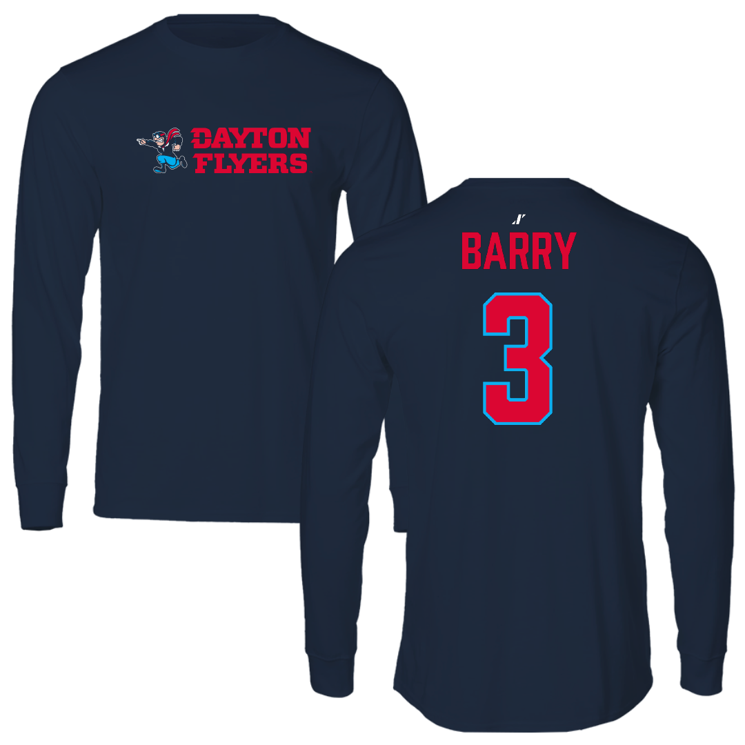 University of Dayton Volleyball Navy General Performance Long Sleeve - #3 Lily Barry