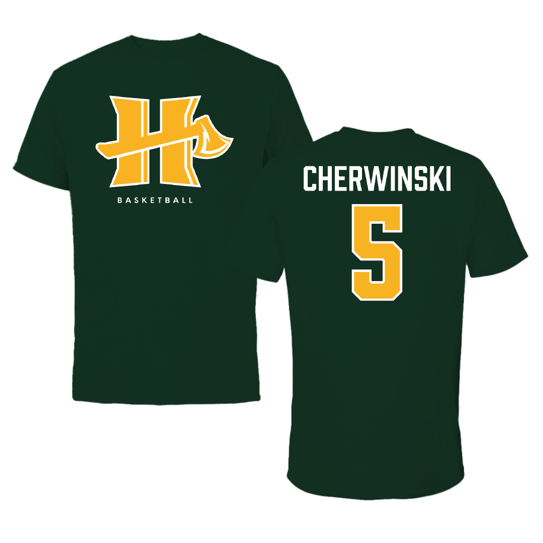 Cal Poly Humboldt Basketball (W) Forest Green Tee - #5 Sienna Cherwinski